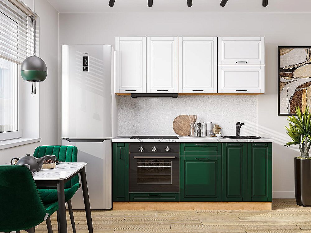 Дублин-01 Дуб Вотан/special white/special green